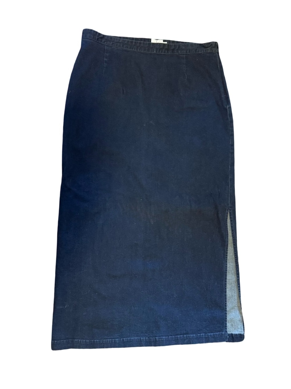 Vtg Y2K Calvin Klein Denim Pencil Skirt with Side Vent 14